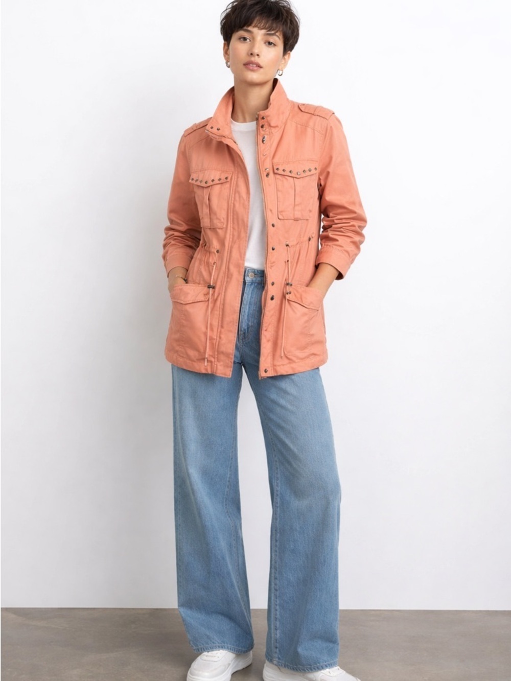 Forever 21 Studded Utility Jacket Size S